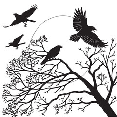 birds on a branch