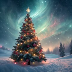 christmas tree in the night