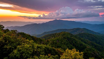 Mountain vista at sunset (3)
