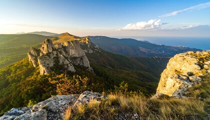 Mountain vista at sunset (2)