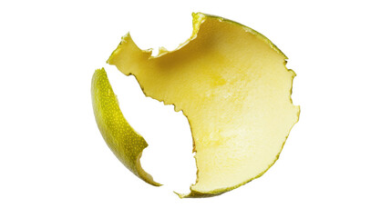 Naklejka premium Detailed Close-Up of Fresh Lime Fruit Peel Isolated on Transparent Background
