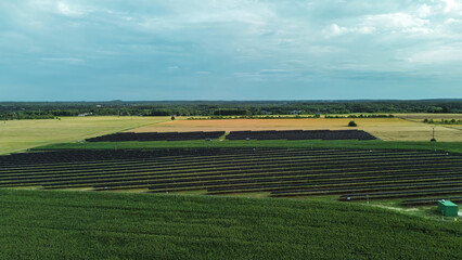 White clouds floating over rural farmland