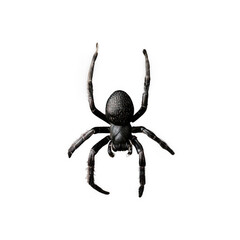 Obraz premium A black spider is hanging from string