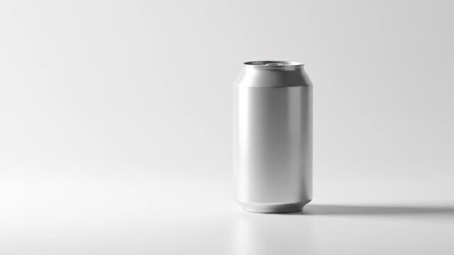 Blank aluminum beverage can mockup