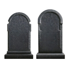 Fototapeta premium Blank Tombstone Set For Mockup Isolated on Transparent Background