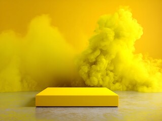 Yellow Platform with Yellow Smoke