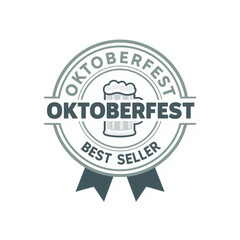 Obraz premium Oktoberfest Typography Badge – German Festival Label with Traditional Style