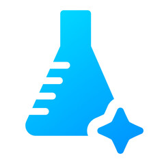 Erlenmeyer flask icon. ai research, beaker, data, analysis, innovation, science, technology, study, experiment, knowledge. Vector Icon Illustration