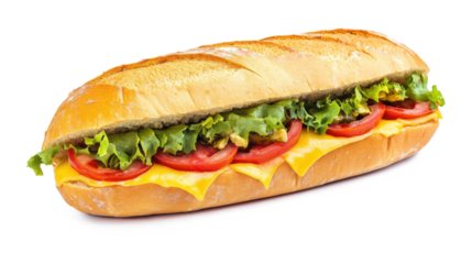  Submarine sandwich isolated on a white background