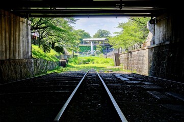 京都、蹴上インクラインの風景