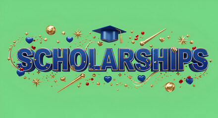 Celebrate Scholarships: Graduation Cap and Festive Accents