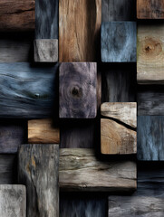 Wood, wooden abstract background, texture or wallpaper. Neural network AI generated art