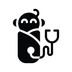 pediatrics glyph icon illustration vector graphic.eps