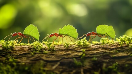 green moss on the ground