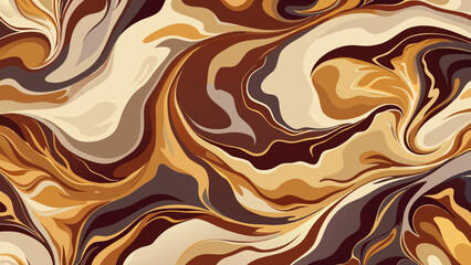 Abstract swirls of coffee and cream colors