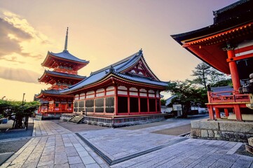 京都、清水寺の風景
