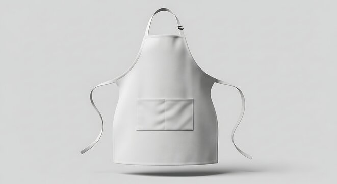 White Apron with Pocket