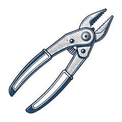 Create Bold Stroke Fish Gripper Tool Whi Creative Visual Suitable for Design