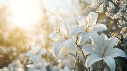white flowers in spring