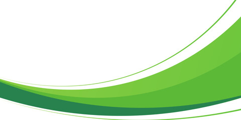 Green creative wave business banner background. abstract green background.