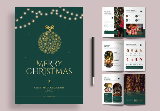 Elegant Christmas Gift Product Catalog Brochure Template