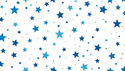 A background of scattered blue stars on white