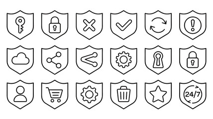 Enhance digital security with shield icons for data protection and secure online transactions