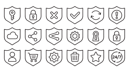 Enhance digital security with shield icons for data protection and secure online transactions