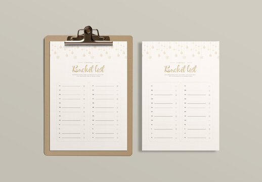 Elegant Christmas Holiday Bucket List Template