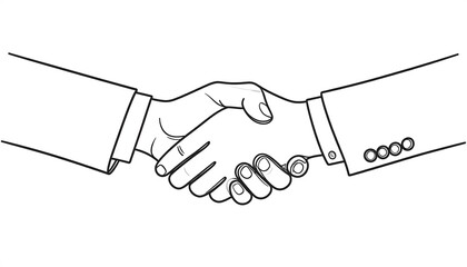 Business handshake illustration