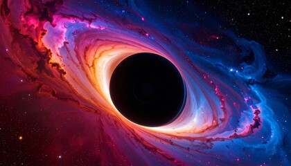 A swirling black hole in a vibrant galaxy