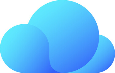 Abstract Blue Cloud Design Element