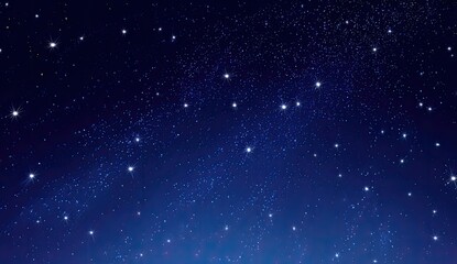 Night sky, scattered stars, deep blue