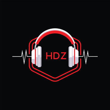 HDZ  Headphone Company logo. HDZ Modern Music logo design for entrepreneur and business. HDZ Entertainment Branding best icon.
