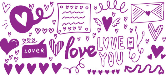 Love Icons, Heart Doodles, Romantic Sketches, Love Art, Heart Symbols, Romantic Graphics, Passionate Illustrations, Love Elements, Heart Patterns, Romantic Art, Love Graphics, Passionate Symbols, Hear