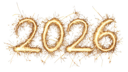 Sparklers form the year 2026