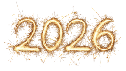 Sparklers form the year 2026