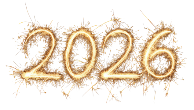 Sparklers form the year 2026