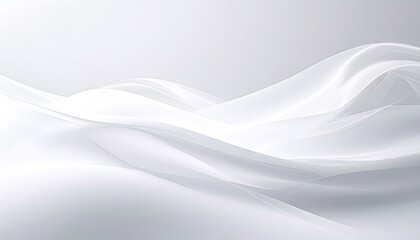 Abstract White Fabric Waves Background