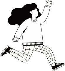 Running Woman Illustration