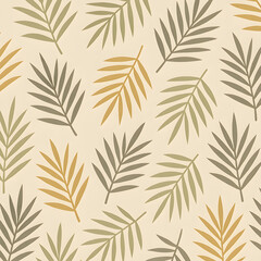 Naklejka premium seamless pattern with leaves