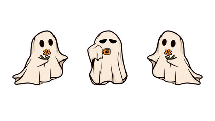 Blue Artsy Ghost Desktop Wallpaper - 1