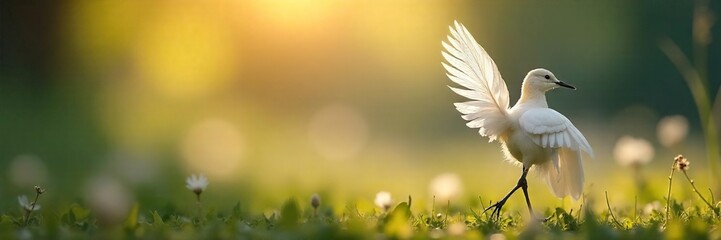 Soft, downy feathers gently drift downwards against a blurred natural background Sunlight catches their delicate texture, creating a serene and peaceful scene , macro, drift, slow motion