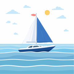  A freelancer's independence- a single sailboat navigating a large, open ocean of opportunity 