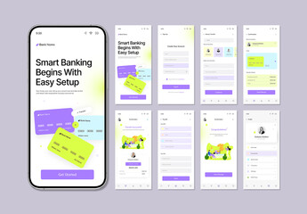Mobile Smart Banking App UI Design Template