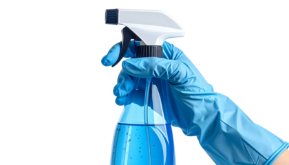 Surface home cleaning with spraying antibacterial sanitizing spray