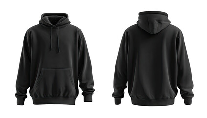 Front and back view of a dark gray hoodie (1)