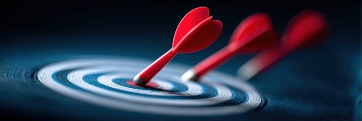 business marketing concept with goal, challenge, decision