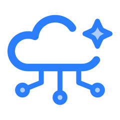 Cloud computing. cloud, technology, data, digital, network, storage, internet, server, online. Vector Icon Illustration