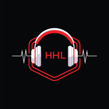 HHL  Headphone Company logo. HHL Modern Music logo design for entrepreneur and business. HHL Entertainment Branding best icon.
